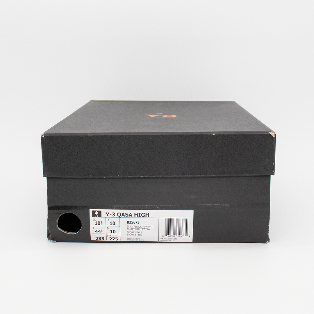 Y-3 Qasa High Black White Size 10.5