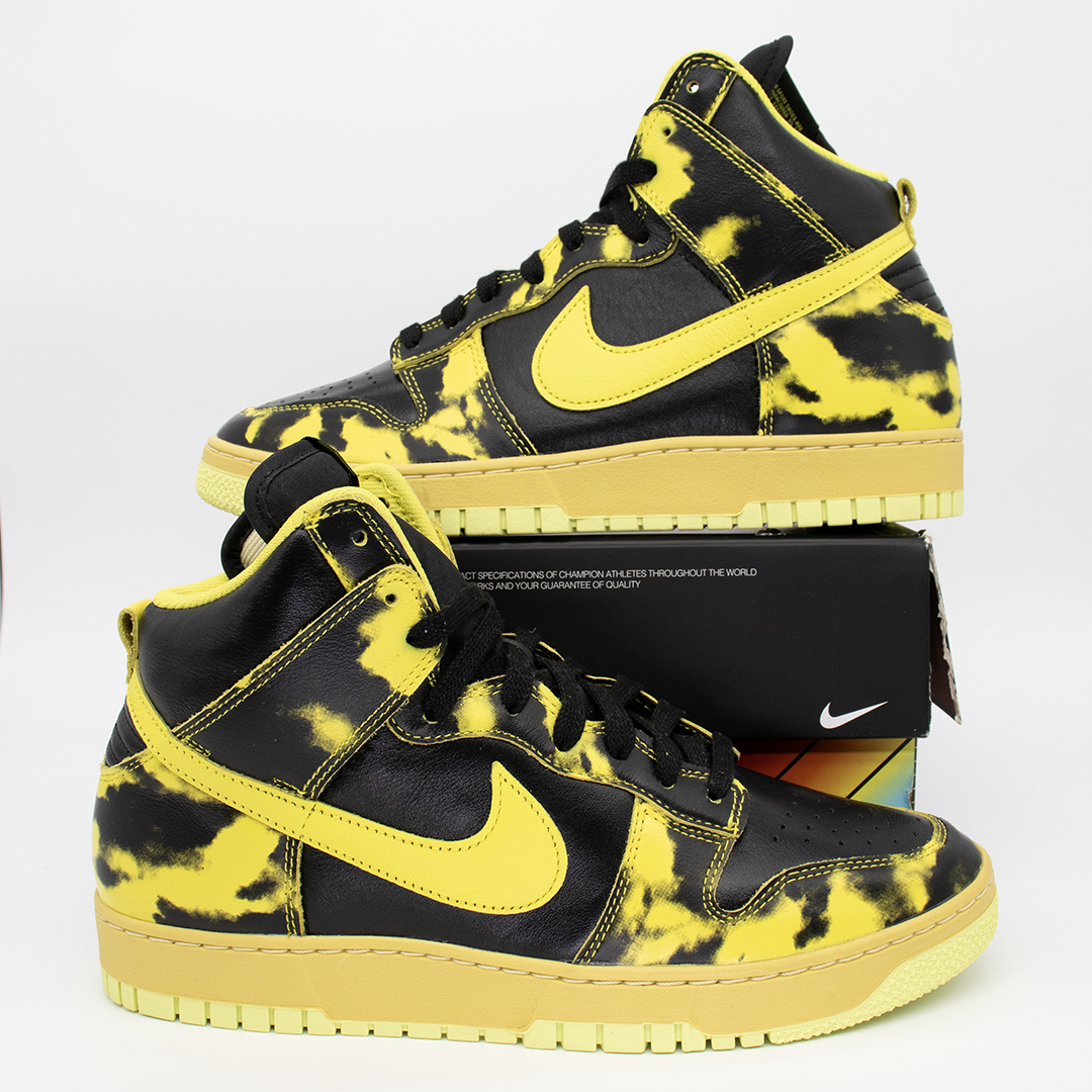 Nike Dunk High 1985 SP Yellow Acid Wash Size 11