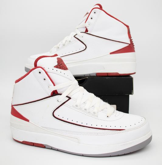 Jordan 2 Retro White Red (2014) Size 10.5