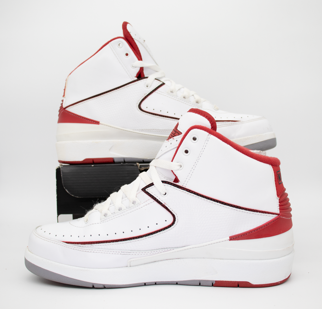 Jordan 2 Retro White Red (2014) Size 10.5