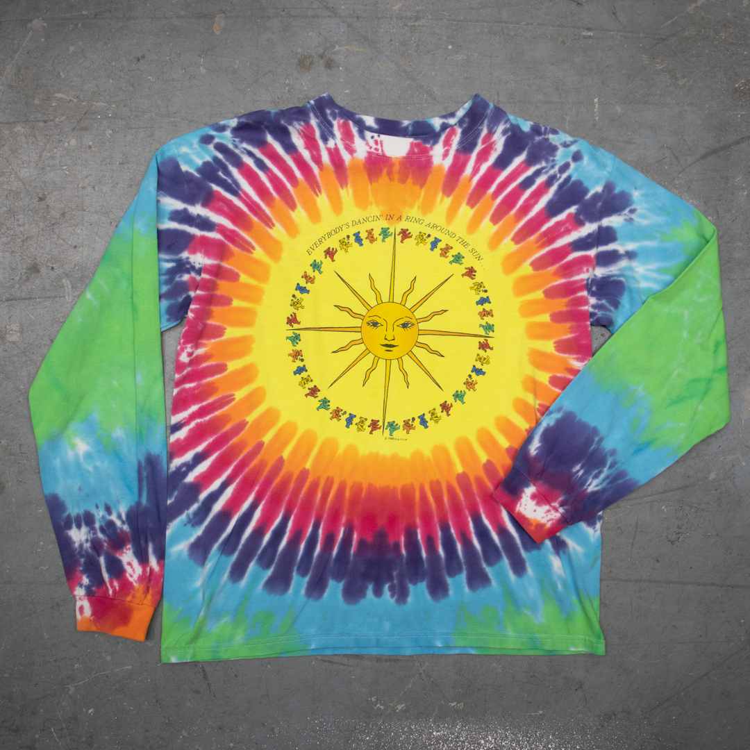 Vintage Grateful Dead Tie Dye Long Sleeve Shirt Size Medium