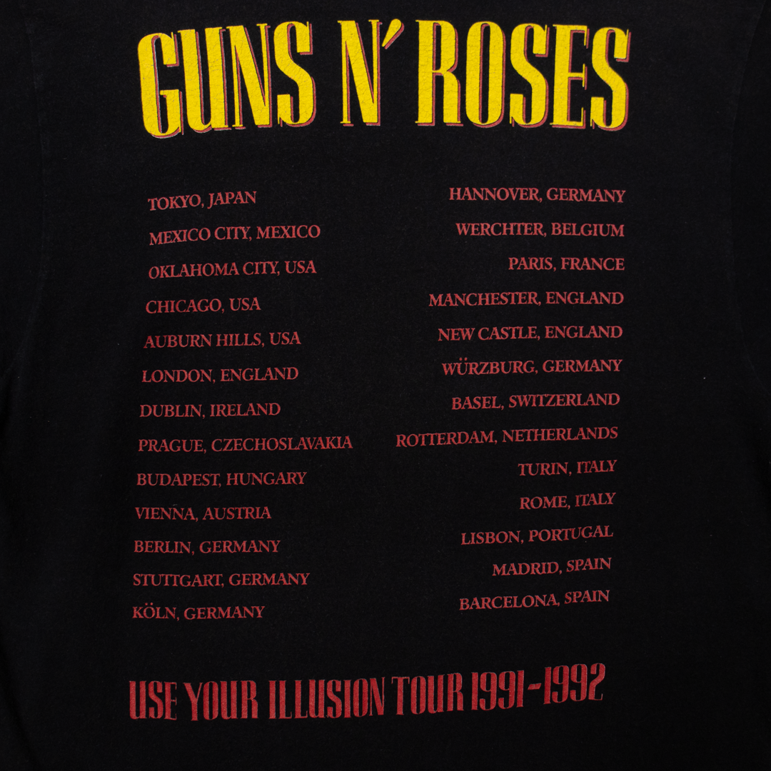 Vintage Guns N Roses 1991-1992 Tour Shirt Size XL