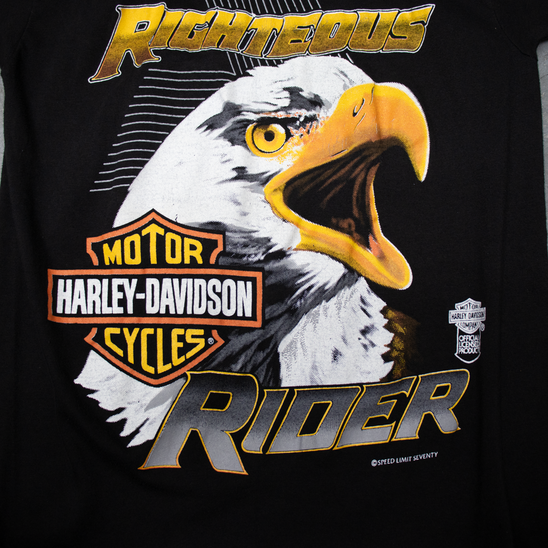 Vintage Harley Davidson Righteous Rider Shirt Size Large