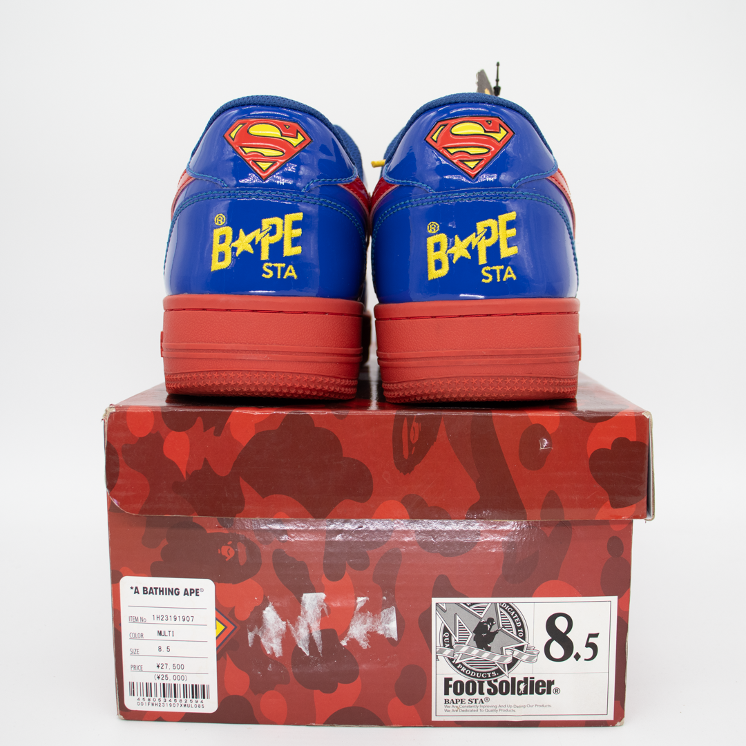 A Bathing Ape Bape Sta Low DC Superman (2021) Size 8.5