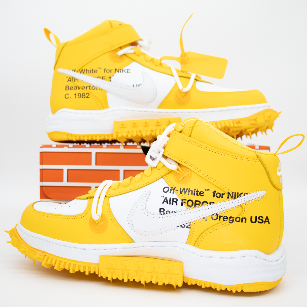 Nike Air Force 1 Mid SP Off-White Varsity Maize Size 10