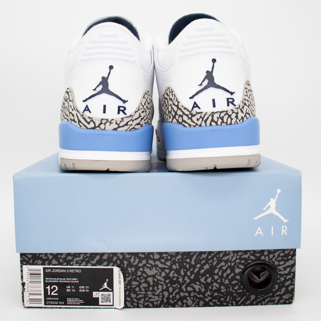 Jordan 3 Retro UNC Size 12