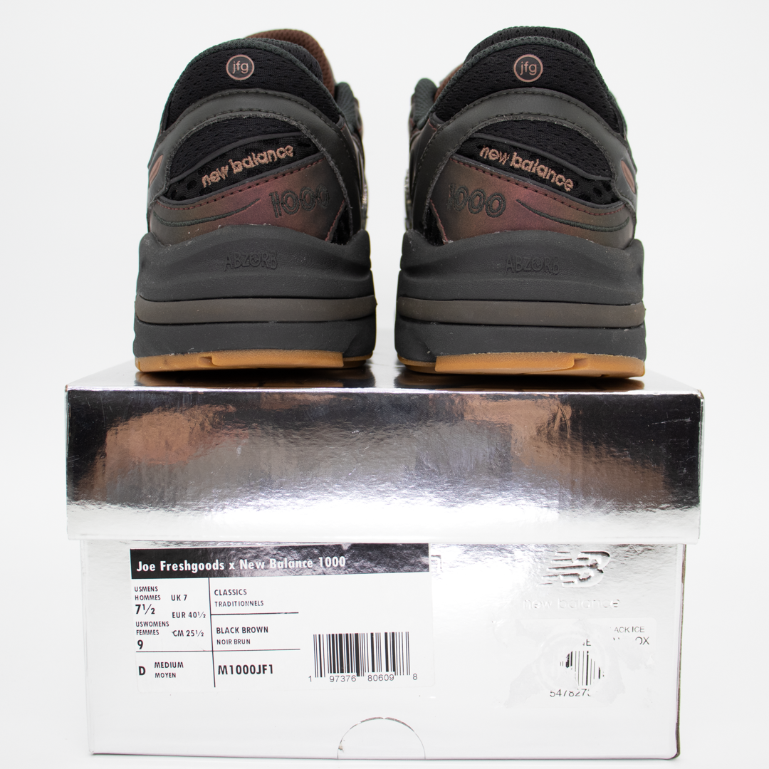 New Balance 1000 Joe Freshgoods When Things Were Pure Black Ice Size 7.5