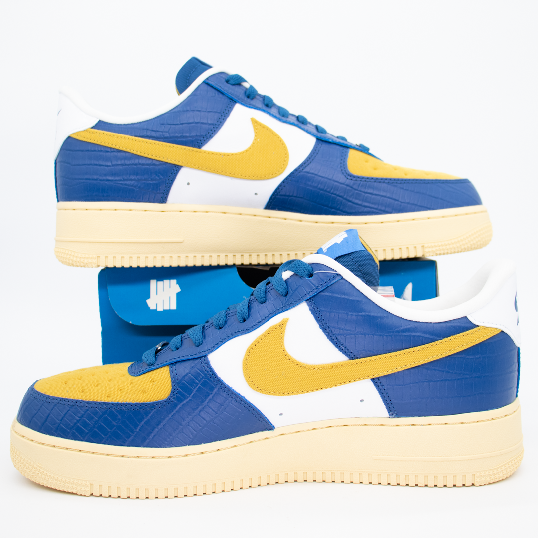 Nike Air Force 1 Low SP Undefeated 5 On It Blue Yellow Croc Size 12