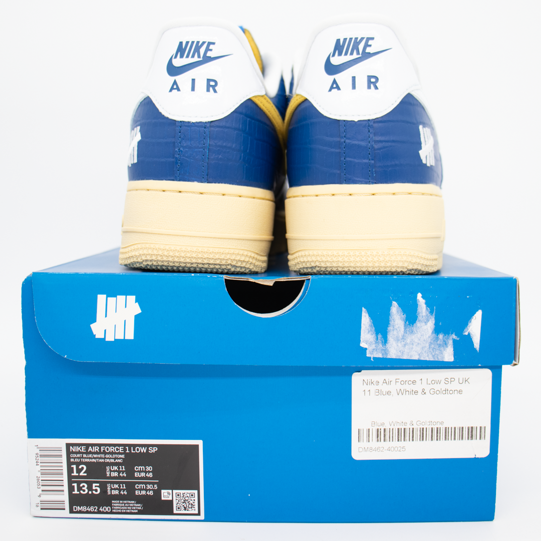 Nike Air Force 1 Low SP Undefeated 5 On It Blue Yellow Croc Size 12