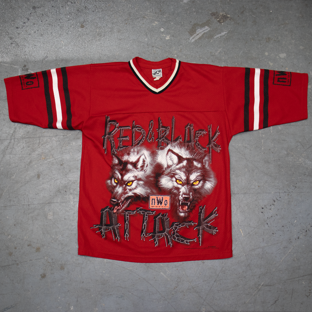 Vintage NWO "Red and Black Attack" Jersey