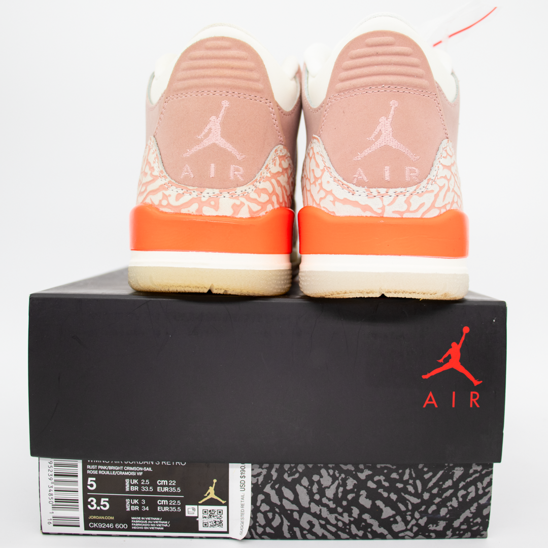 Jordan 3 Retro Rust Pink Size 5W