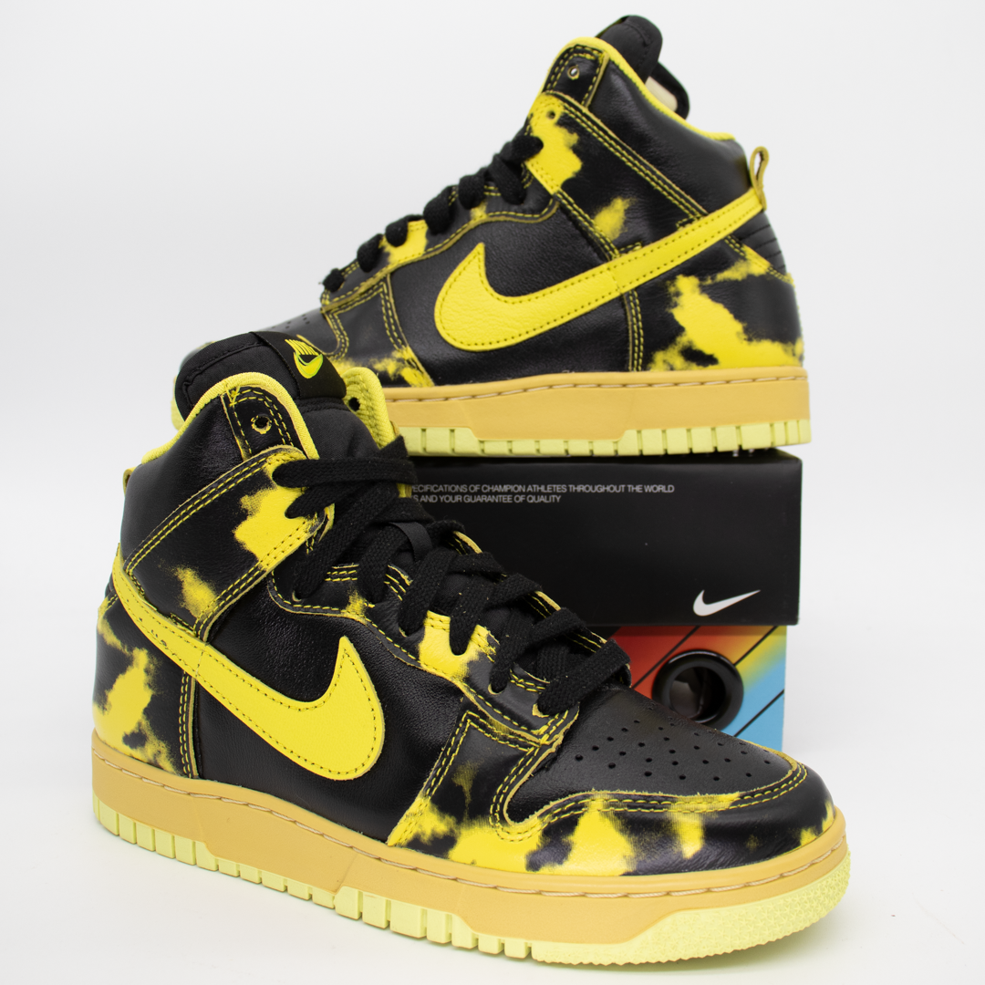 Nike Dunk High 1985 SP Yellow Acid Wash Size 5.5