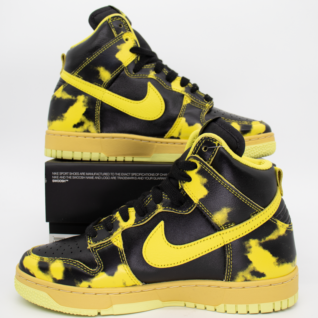 Nike Dunk High 1985 SP Yellow Acid Wash Size 5.5